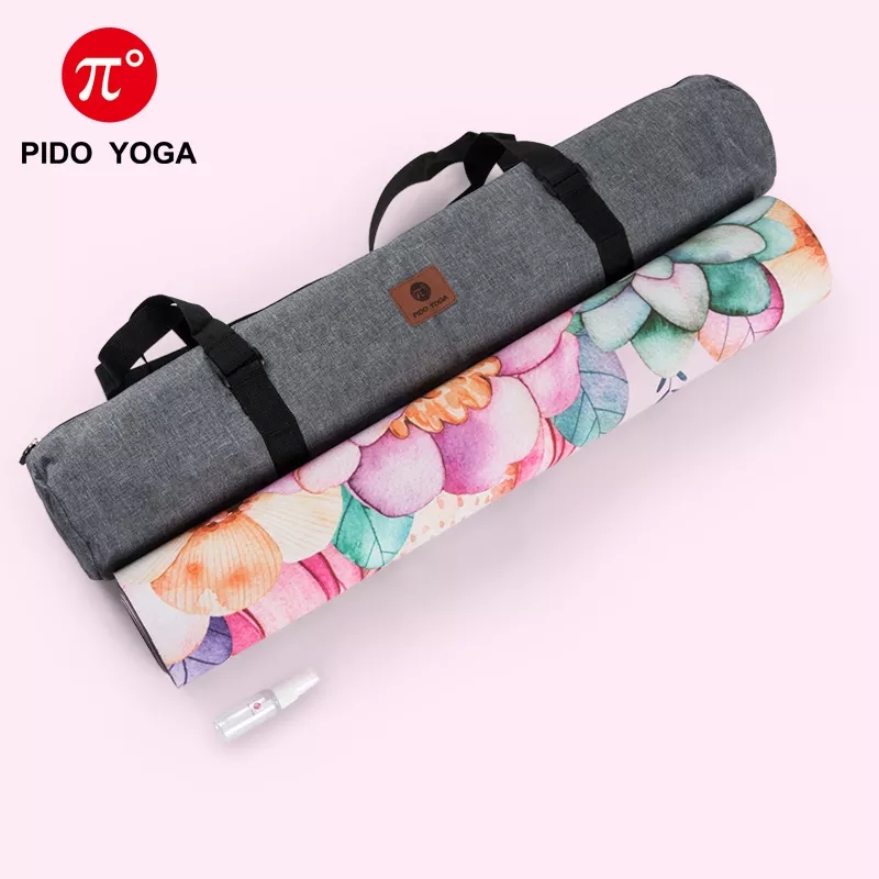 Paidu Manufacturer eco friendly Printed Microfiber suede surface natural tree rubber yoga mat