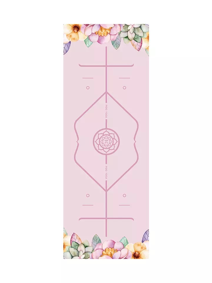 Paidu Manufacturer eco friendly Printed Microfiber suede surface natural tree rubber yoga mat