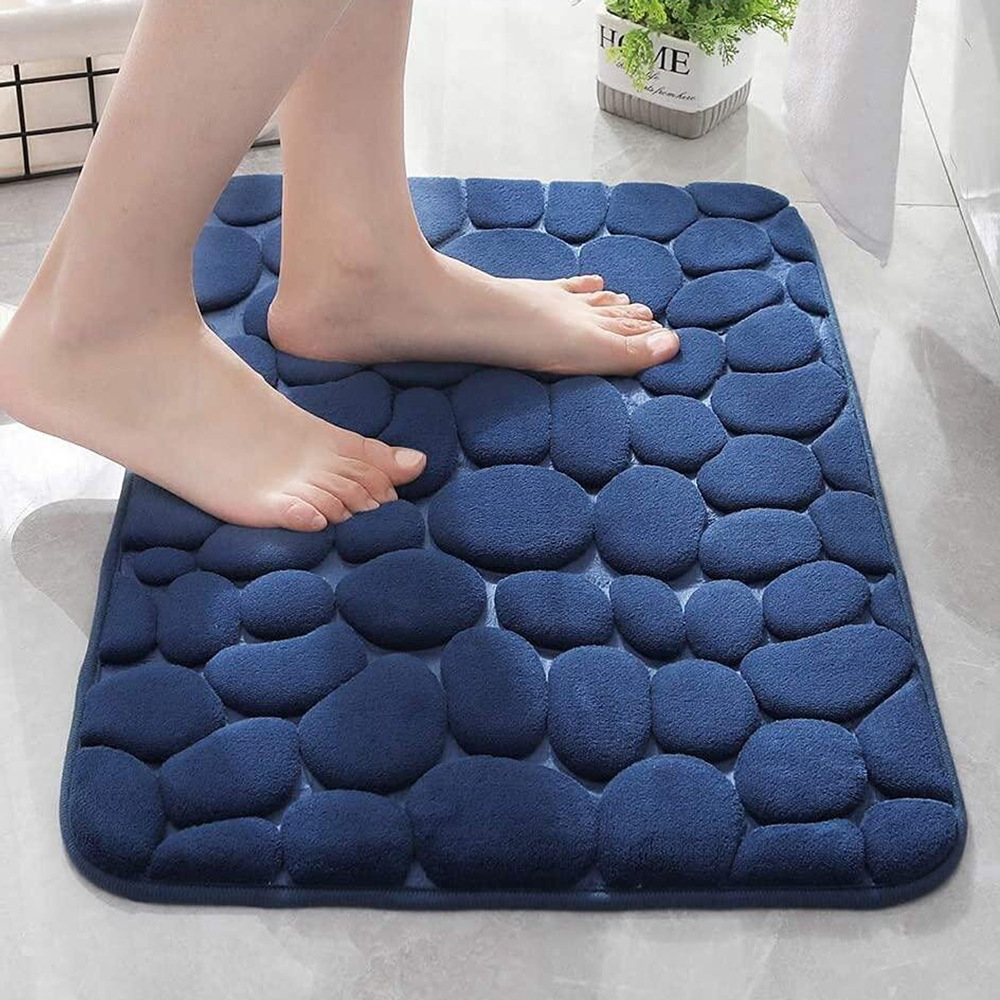 Paidu Manufacture Stone Bath Mat Soft Fluffy Polyester Non-Slip Bottom