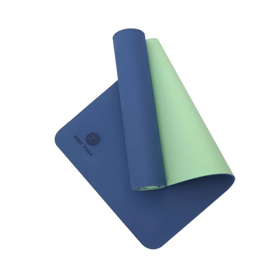 Paidu Manufacturer Yoga Mat Eco Friendly Natural Recycled Double Layer 6mm TPE Yoga Mat
