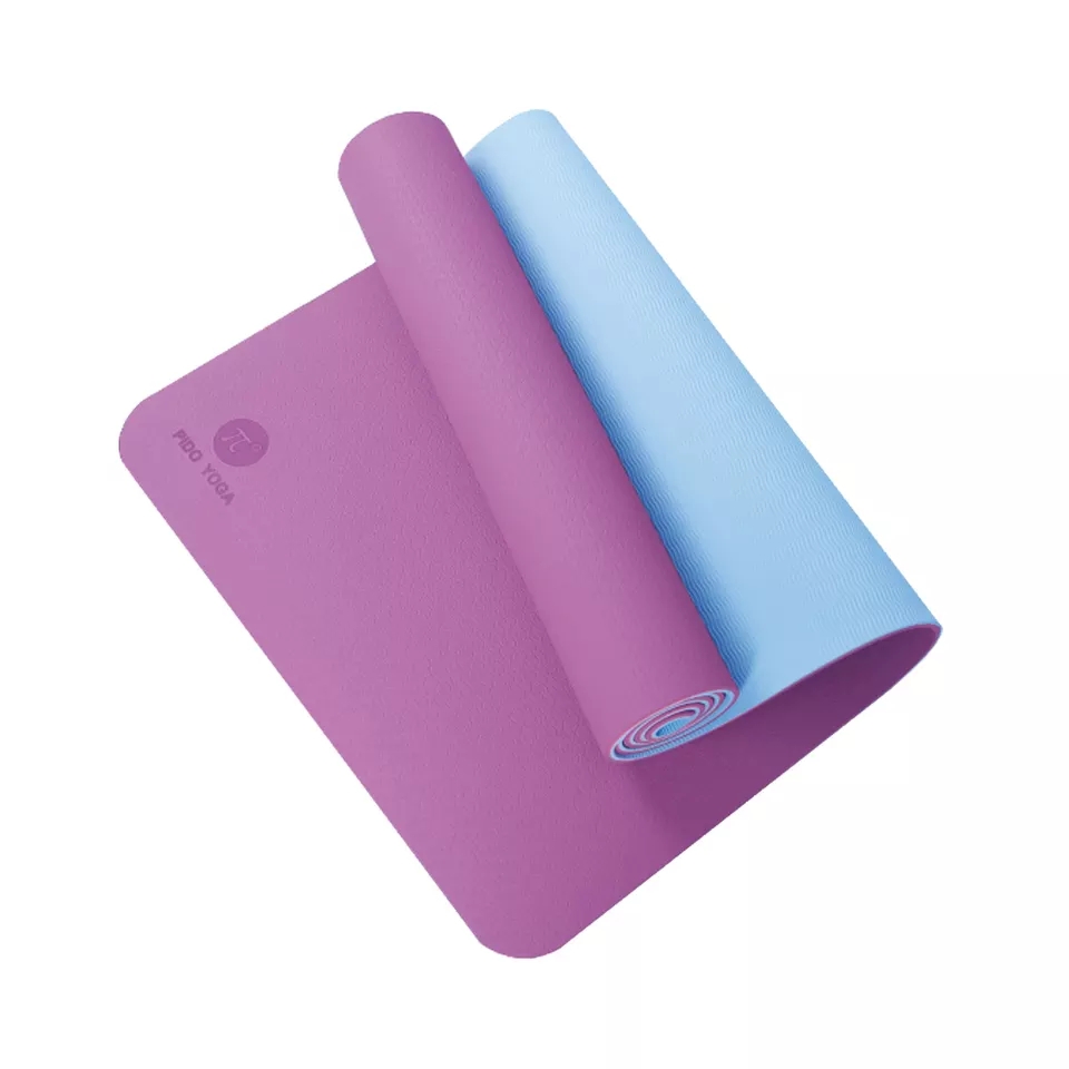 Paidu Manufacturer Yoga Mat Eco Friendly Natural Recycled Double Layer 6mm TPE Yoga Mat