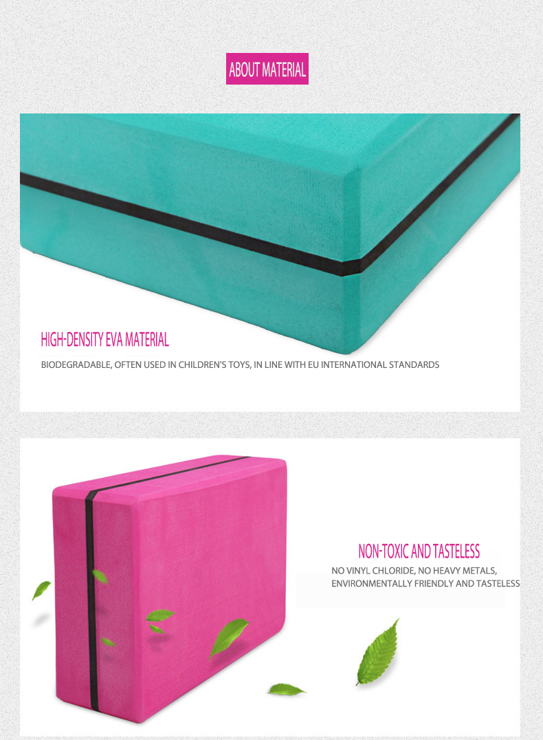 PAIDU Manufacturer Wholesale yoga bricks environmentally friendly fitness non-odor non-slip yoga blocks DDP