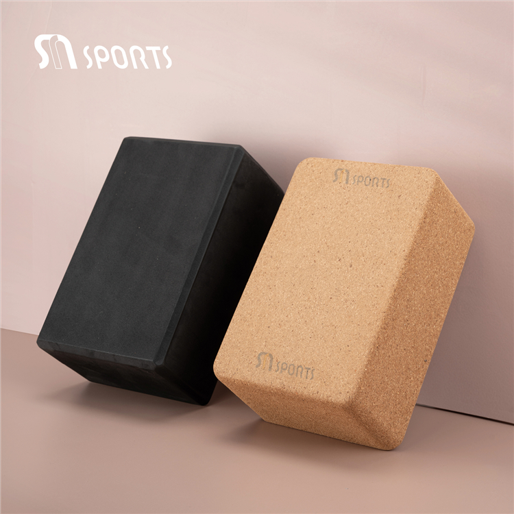 PAIDU Manufacturer Professional Yoga Accessories EVA Cork Stretching Aid Brick Yoga Blocks DDP