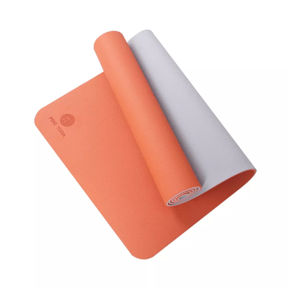 Paidu Manufacturer Yoga Mat Eco Friendly Natural Recycled Double Layer 6mm TPE Yoga Mat