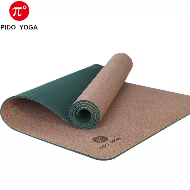 Paidu Manufacturer Eco Friendly Natural Cork and TPE Yoga Mat