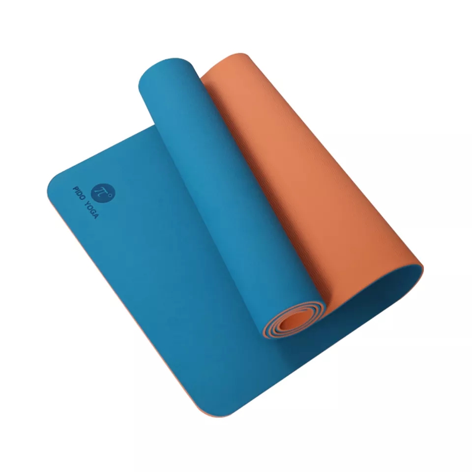 Paidu Manufacturer Yoga Mat Eco Friendly Natural Recycled Double Layer 6mm TPE Yoga Mat