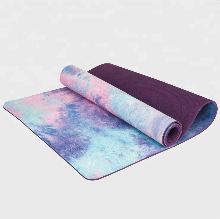 PAIDU Manufacturer BSCI Natural Rubber Suede Yoga Mat for Outdoor Fitness Gym Sport