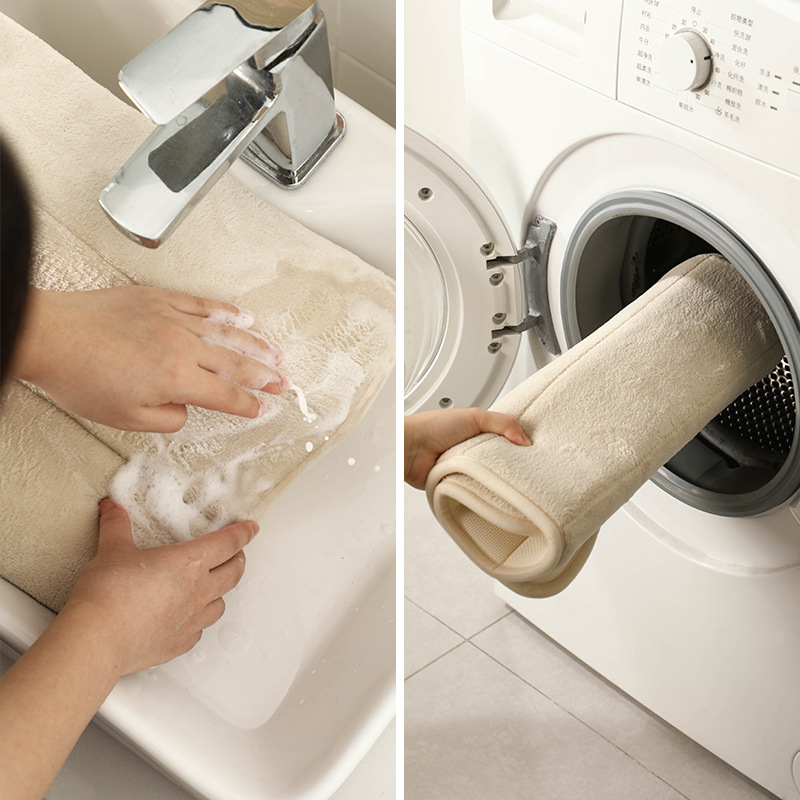 Paidu Manufacturer Soft Door Mat Non-Slip Foot Mats Polyester Non-Slip Mat Brown