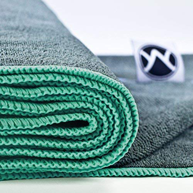PAIDU Manufacturer Custom Print Logo Microfiber Yoga Towel With Corner Pocket Non Slip Yoga Mat Cover Comfortable Hot Yoga Towel DDP