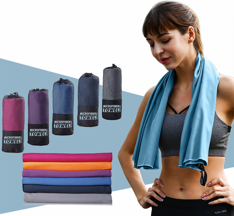 PAIDU Manufacturer 40x80cm Microfiber Towels for Travel Sports Fast Drying Super Absorbent Ultra Soft Jogging Gym Beach Swimming Yoga Towel DDP