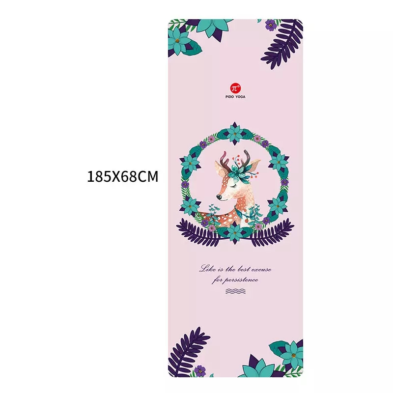 PAIDU Manufacturer BSCI 1.5mm Anti Slip Foldable Natural Rubber Travel Suede Microfiber Yoga Mat