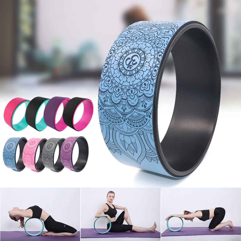 PAIDU Manufacturer Cheap Custom Pu Yoga Back Roller Colorful Back Roller Yoga Wheel Pilates Ring Circle DDP