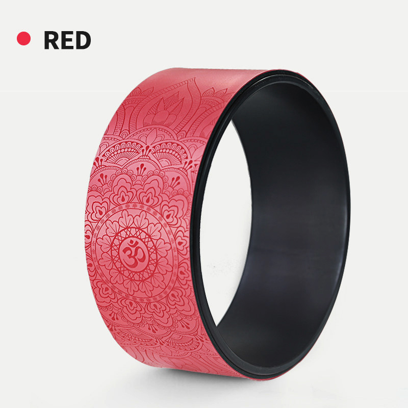 PAIDU Manufacturer Pu Yoga Wheel Backbend Lower Back Yoga Fitness Dharma Foam Roller Yoga Circle Rubber Wheel 3D Home Fitness Pilates Equipment DDP