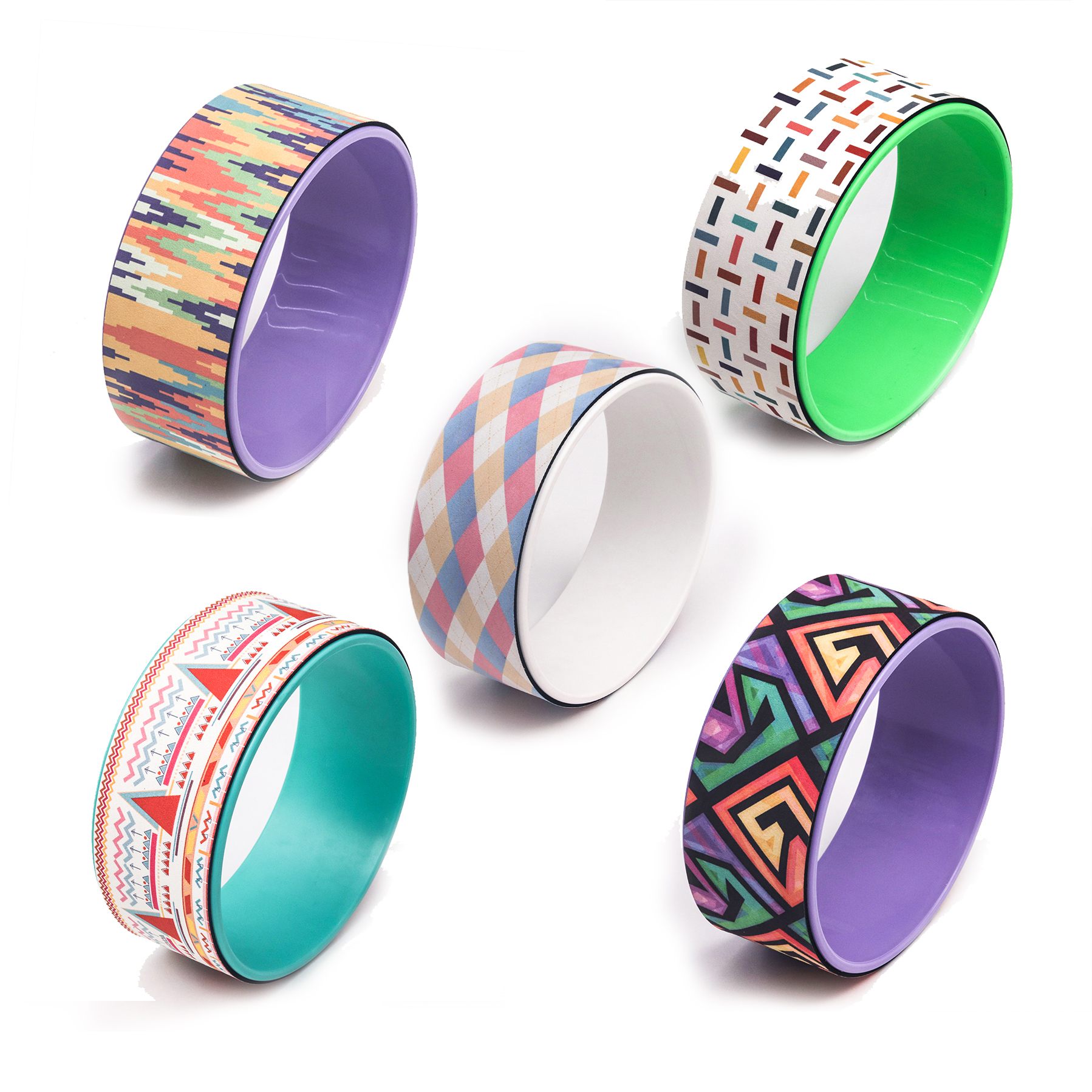 PAIDU Manufacturer Wholesale non slip yoga wheel for back pain pu foam yoga Stretch and Fitness custom yoga wheel set DDP