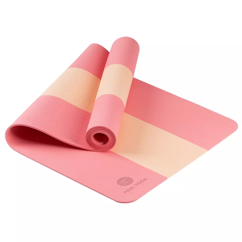 PAIDU Manufacturer BSCI 6MM Multi Color Rainbow Mat Yoga Durable Yoga Pad TPE Yoga Mat