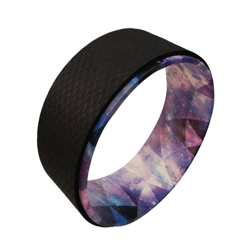 PAIDU Manufacturer High Quality Fitness Training Colourful TPE Yoga Wheel Water Transfer Printing ABS Yoga Stretching Equipment Roller Wheel DDP
