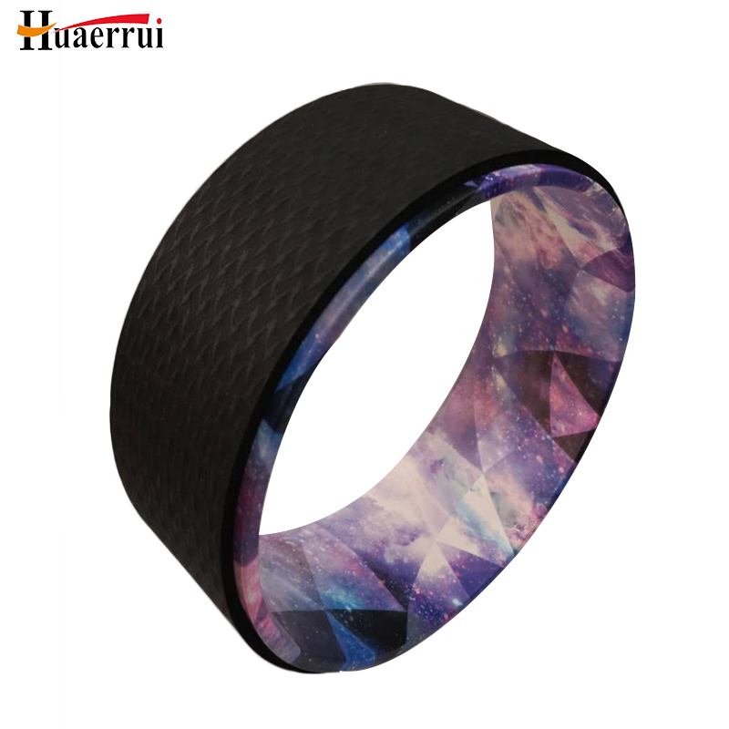 PAIDU Manufacturer High Quality Fitness Training Colourful TPE Yoga Wheel Water Transfer Printing ABS Yoga Stretching Equipment Roller Wheel DDP