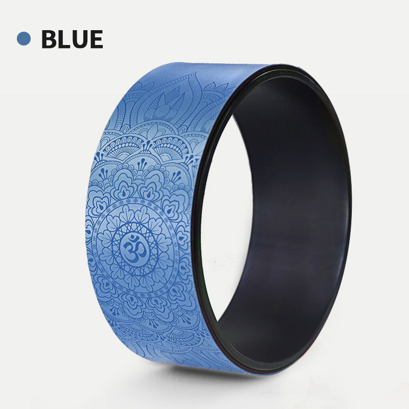 PAIDU Manufacturer Pu Yoga Wheel Backbend Lower Back Yoga Fitness Dharma Foam Roller Yoga Circle Rubber Wheel 3D Home Fitness Pilates Equipment DDP