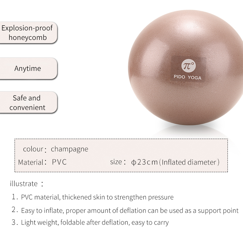 PAIDU Manufacturer Wholesale Fashionable Gym Fitness Eco Friendly  Small Mini Balance Yoga custom pilates ball 20cm  Core Training,Stretching DDP