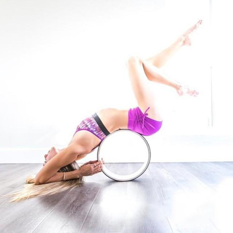 PAIDU Manufacturer Cheap Custom Pu Yoga Back Roller Colorful Back Roller Yoga Wheel Pilates Ring Circle DDP