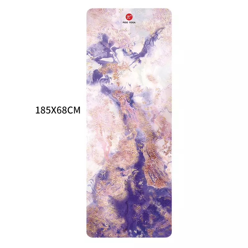 PAIDU Manufacturer BSCI 1.5mm Anti Slip Foldable Natural Rubber Travel Suede Microfiber Yoga Mat