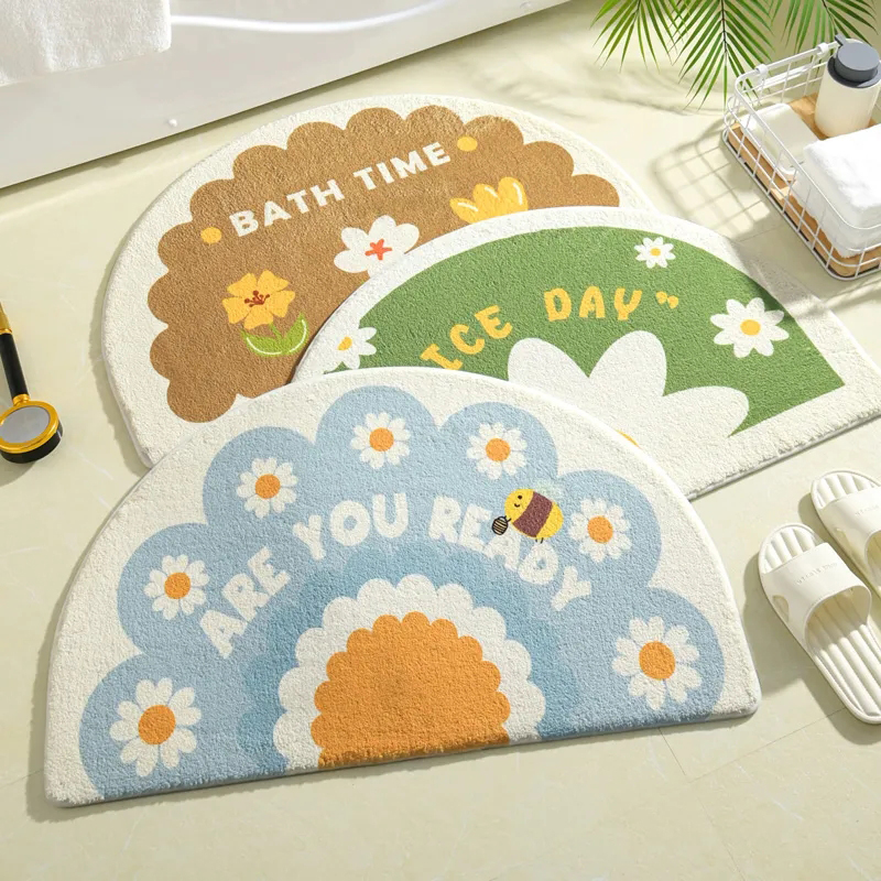 PAIDU Manufacturer BSCI Floral Welcome Entrance Doormats Carpets Rug For Home Bath Living Room