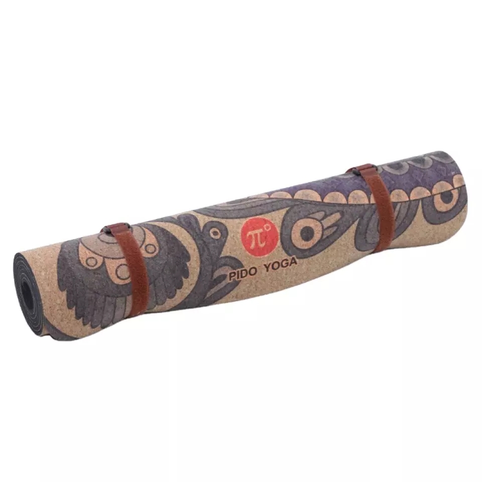Paidu Manufacturer Custom logo or printing eco friendly yoga natural fitness cork yoga mat