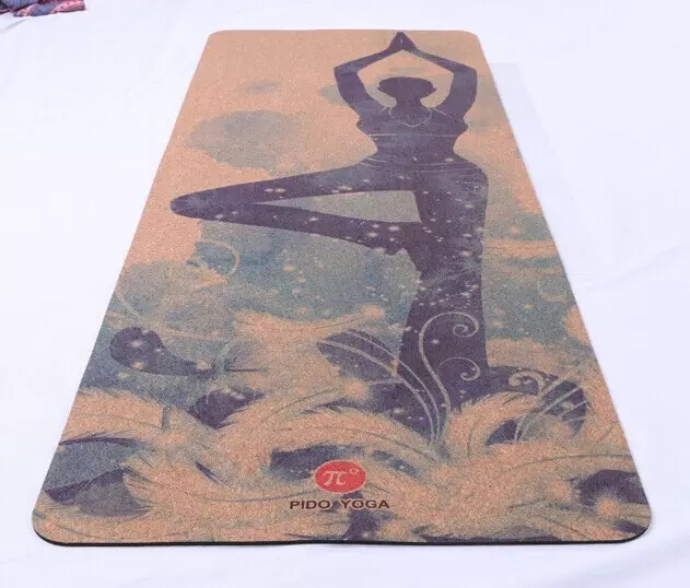 Paidu Manufacturer Custom logo or printing eco friendly yoga natural fitness cork yoga mat