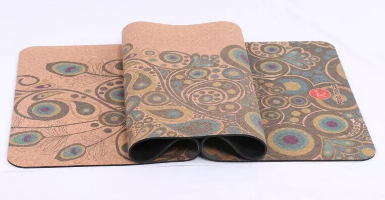 Paidu Manufacturer Custom logo or printing eco friendly yoga natural fitness cork yoga mat