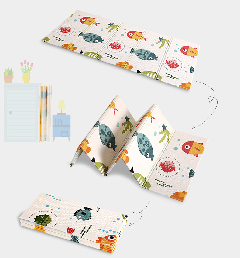 Paidu Manufacturer Xpe Baby Play Mat Foldable Children Carpet Cartoon Eco Friendly