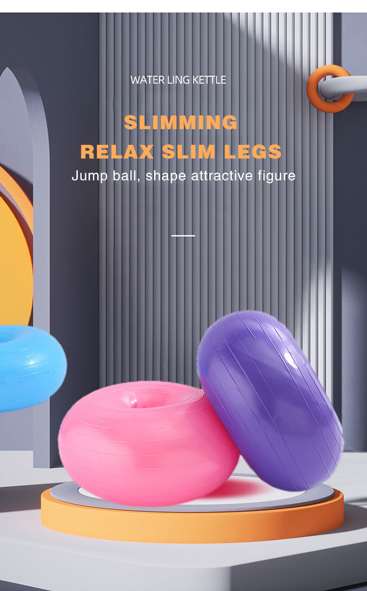 PAIDU Manufacturer BSCI Hot selling gym yoga ball with pump pvc donut yoga ball gym fitness ball DDP