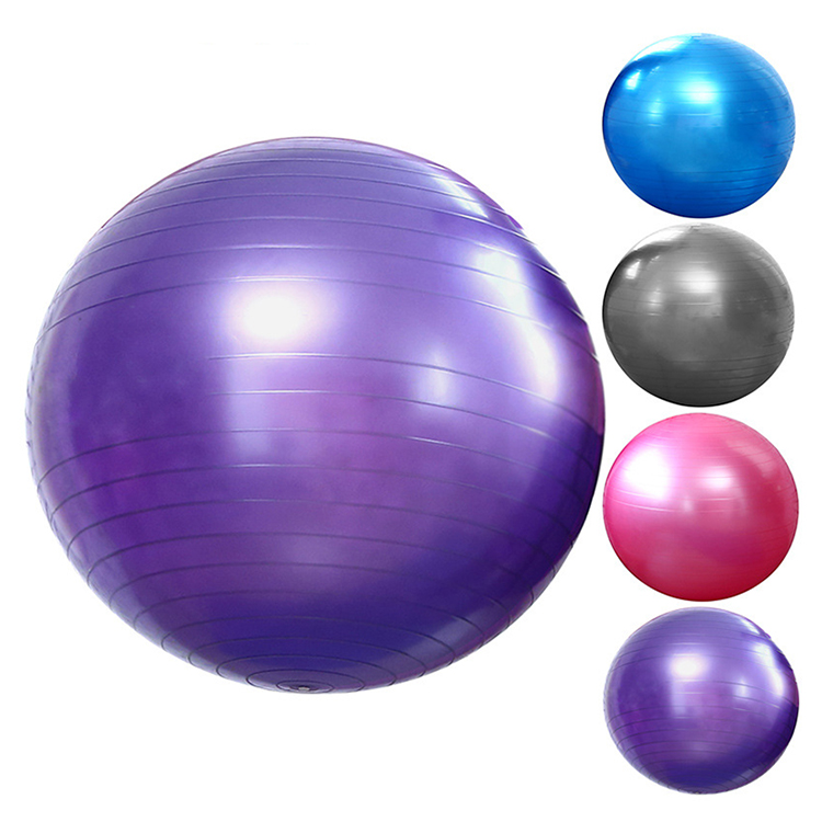 PAIDU Manufacturer 2022 Custom Logo Anti Burst Big Core Pilates Wholesale Exercise Fitness Gym 45cm 55cm 65cm 75cm PVC Yoga Ball