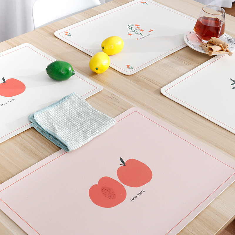 Paidu Manufacturer Leather Dining Mat Waterproof Oil Proof Tea Table Washfree Heat Insulation Desk Mat
