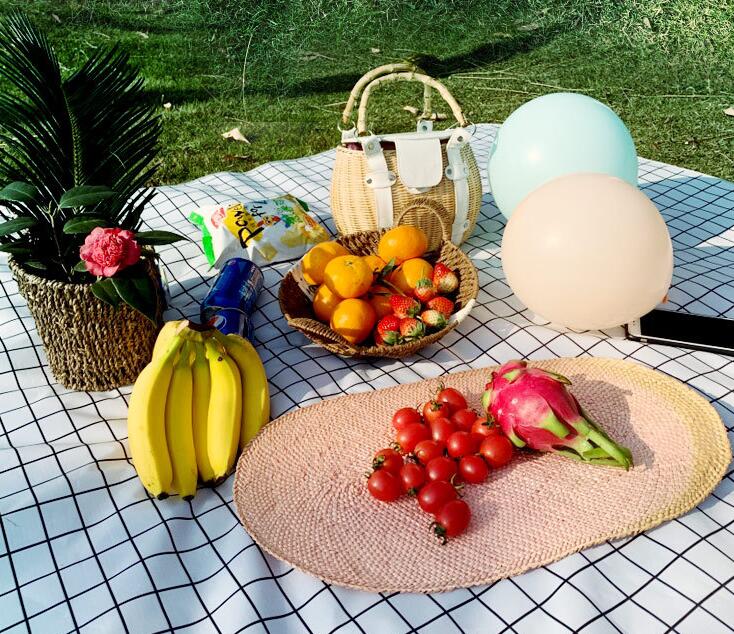 PAIDU Manufacturer BSCI Portable Picnic Mat Plaid Cloth Spring Outing Autumn Beach Mat