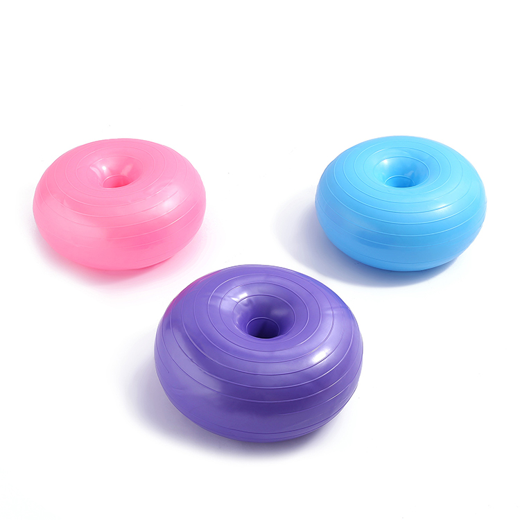 PAIDU Manufacturer BSCI Hot selling gym yoga ball with pump pvc donut yoga ball gym fitness ball DDP