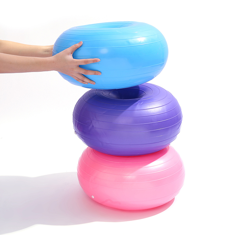 PAIDU Manufacturer BSCI Hot selling gym yoga ball with pump pvc donut yoga ball gym fitness ball DDP