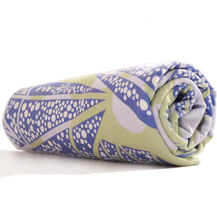PAIDU Manufacturer suede Yoga mat towel with corner pocket hot yoga meditation blanket non slip microfiber DDP