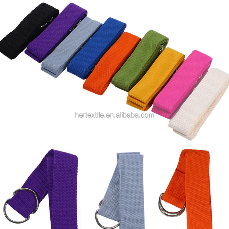PAIDU Manufacturer New Premium Stretch Strong LOGO Custom Print ECO Friendly Natural Organic Polyester Carry Yoga Belt Strap 320cm Long DDP