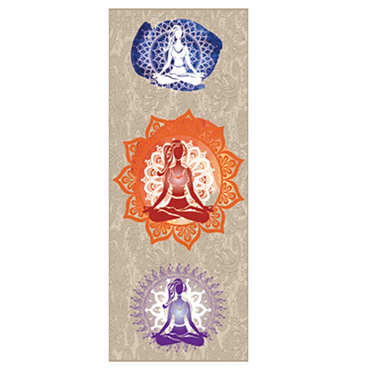PAIDU Manufacturer suede Yoga mat towel with corner pocket hot yoga meditation blanket non slip microfiber DDP