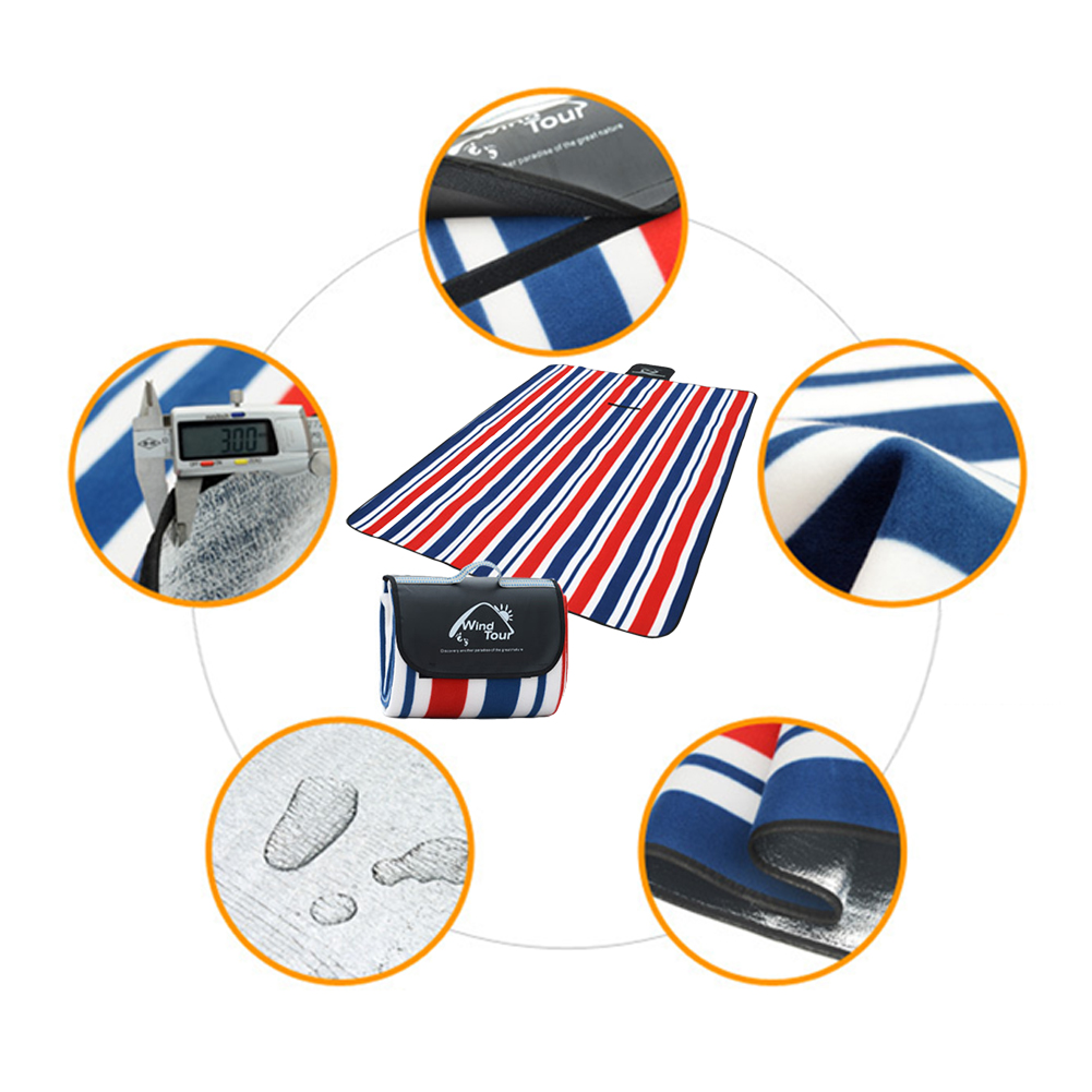 PAIDU Manufacturer BSCI Waterproof Portable Outdoor Beach Blanket Mat Picnic Camping Rug Pad