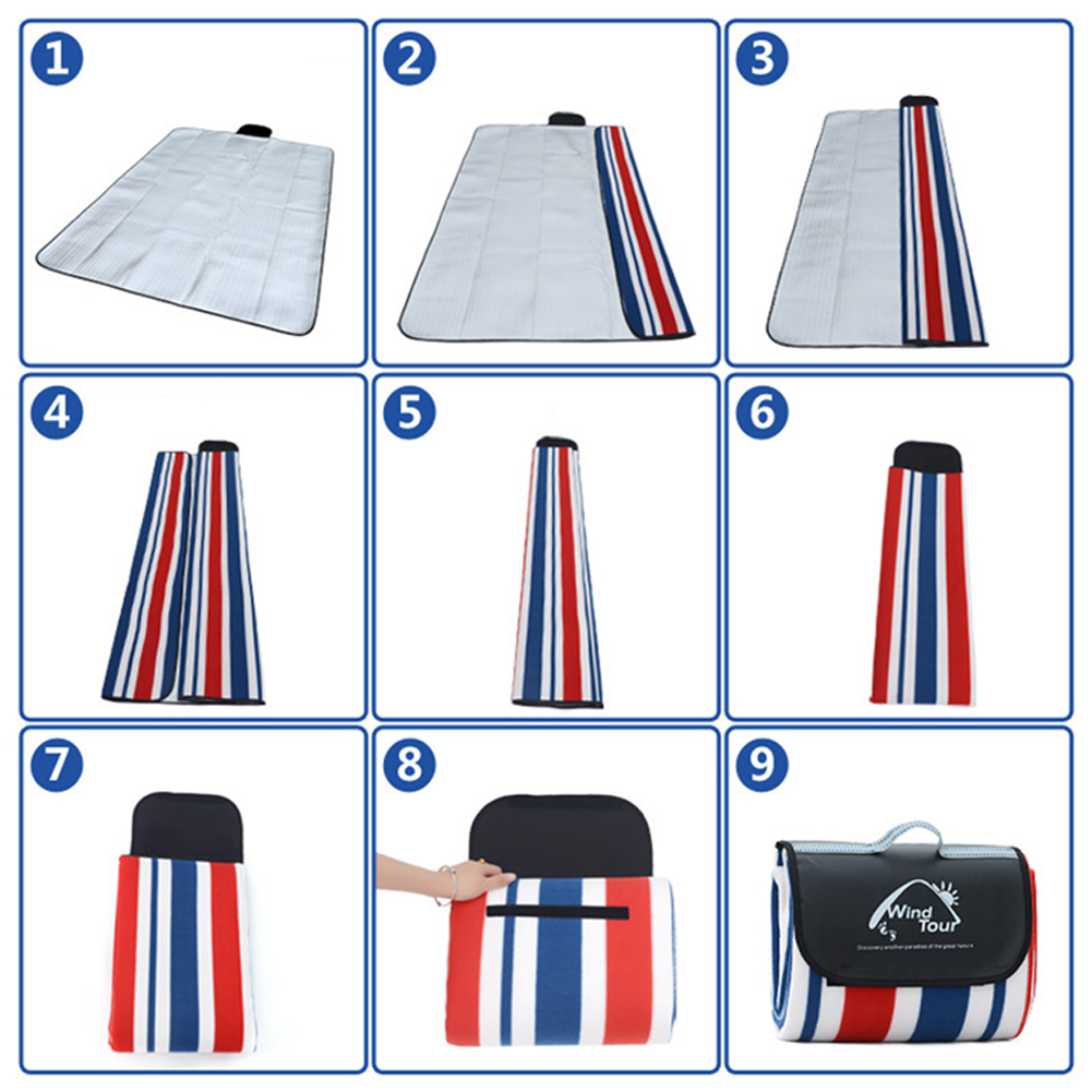 PAIDU Manufacturer BSCI Waterproof Portable Outdoor Beach Blanket Mat Picnic Camping Rug Pad