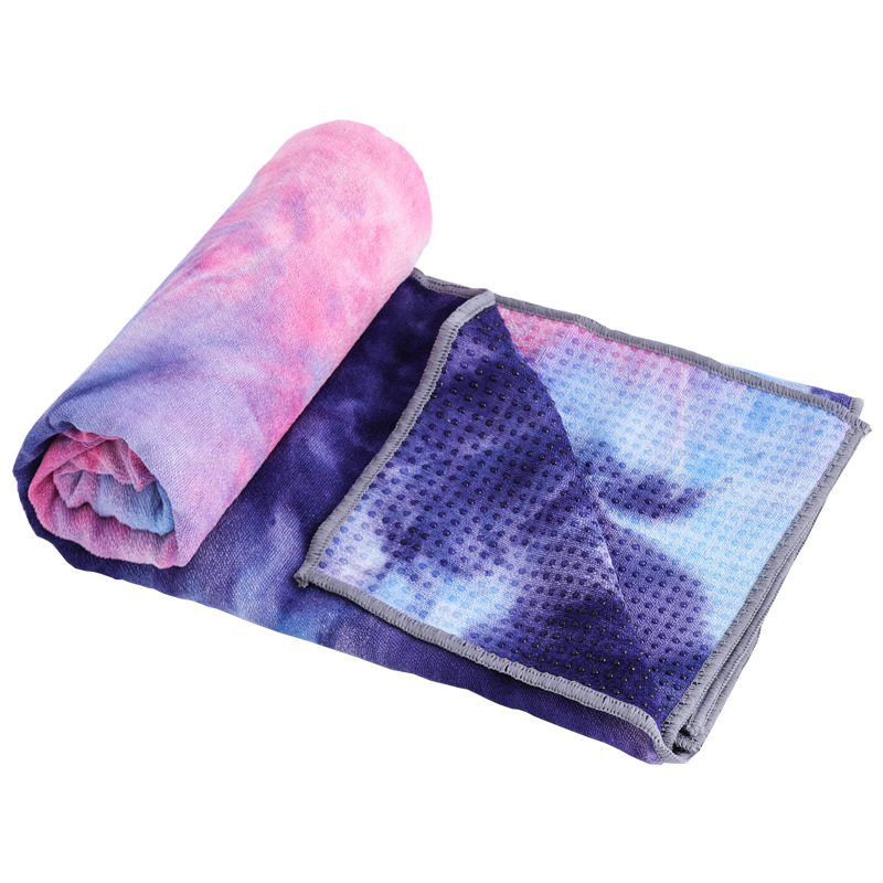 PAIDU Manufacturer Eco Friendly Custom Logo Anti Slip Tie Dye Printed Recycled Plastic Microfiber Yoga Mat Towels Low DDP