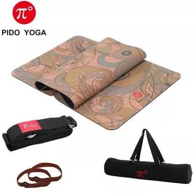 Paidu Manufacturer natural ECO-friendly stretchy skidproof cork yoga mat