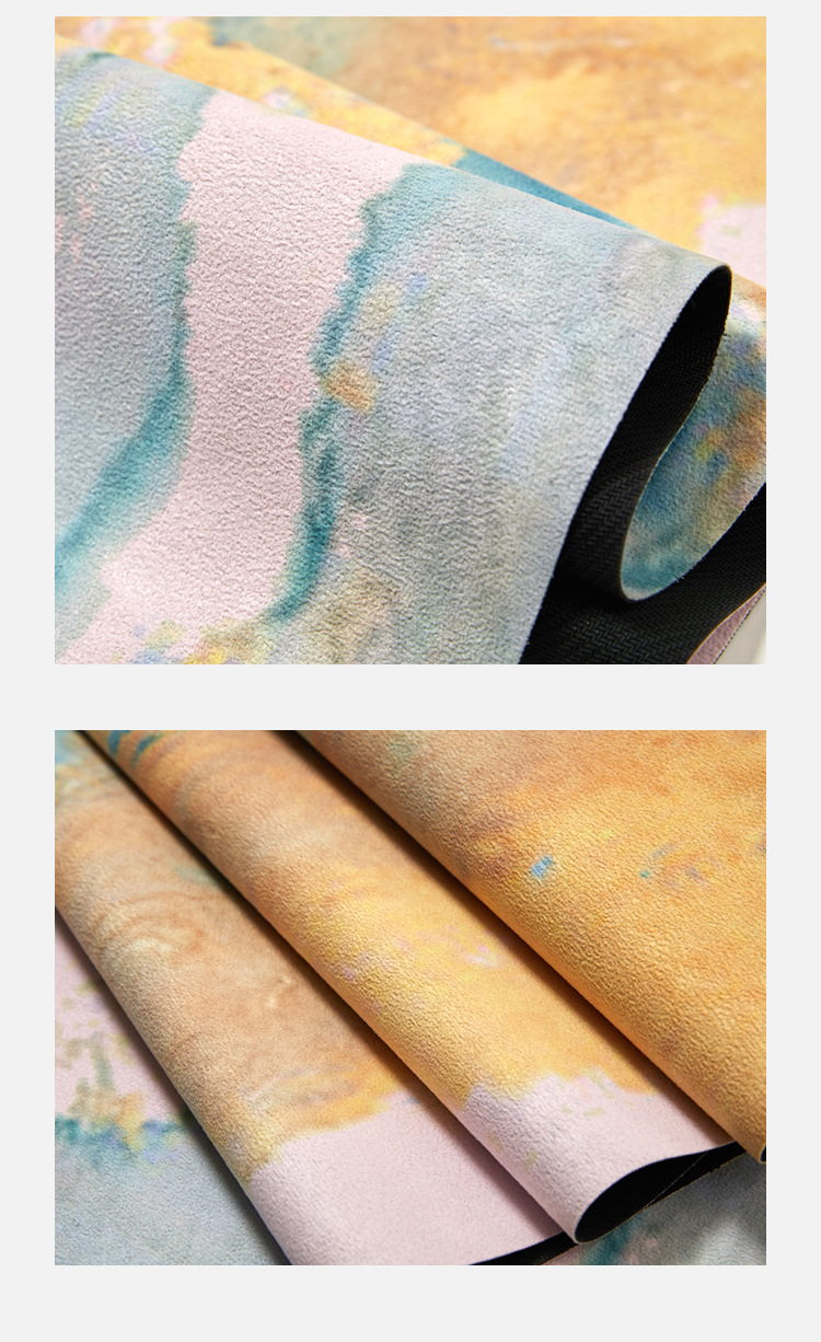 Paidu Manufacturer Natural Rubber Suede Workout Mat Pilates Eco Friendly Anti Slip Mat