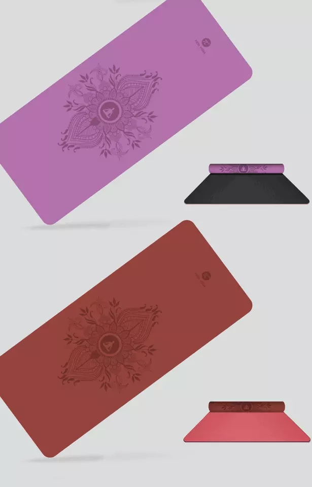 Paidu Manufacturer body line PU rubber yoga mat hot sale