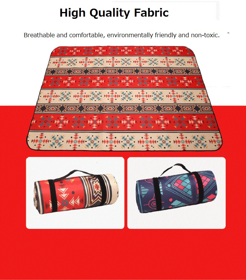 PAIDU Manufacturer BSCI Outdoor Folding Camping Mat Nation Style Printed Thickened Mat