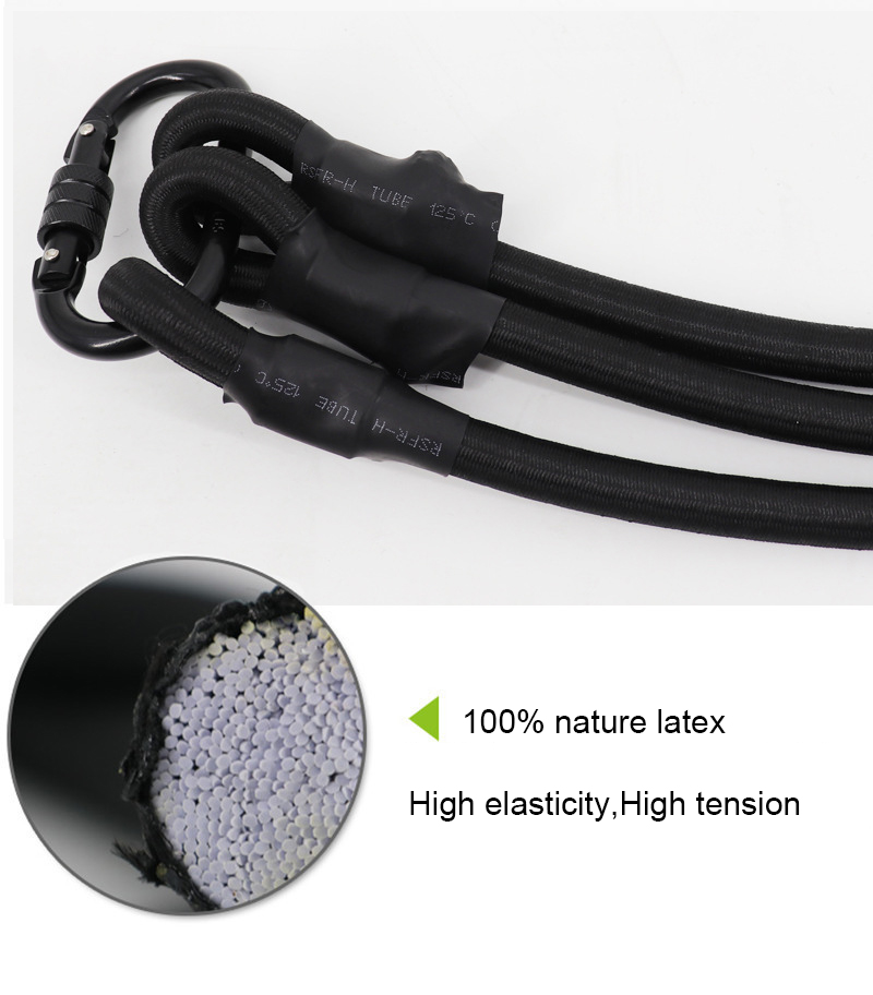 PAIDU Manufacturer Bilink 150lbs 200lbs 50kg-110kg Fabric covered jumping train cord elastic band 70kg bungee dance cord with carabiner DDP