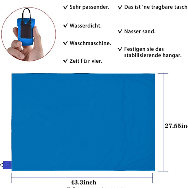 PAIDU Manufacturer BSCI Camping Mat Ultralight Foldable Outdoor Beach Blanket Mini Waterproof