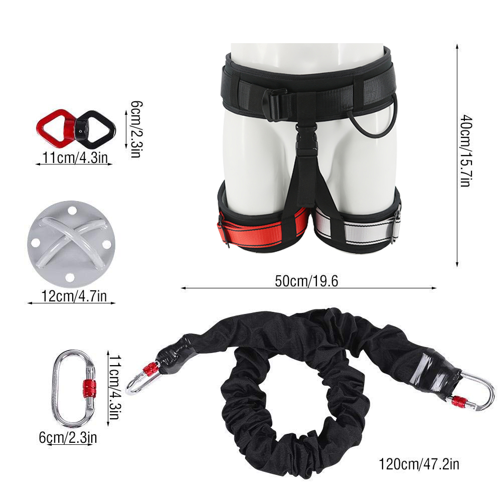 PAIDU Manufacturer Bilink 150lbs 200lbs 50kg-110kg Fabric covered jumping train cord elastic band 70kg bungee dance cord with carabiner DDP