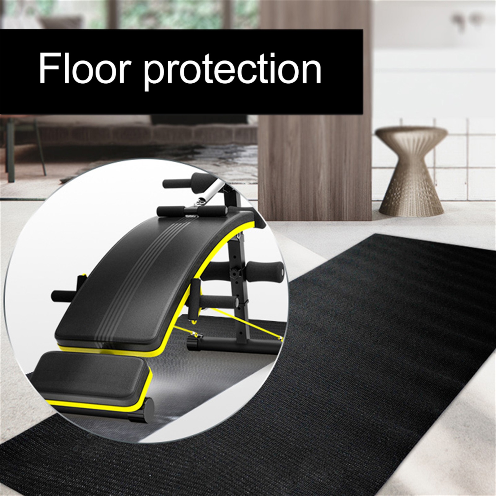 PAIDU Manufacturer BSCI 3 sizes Multi Wear-resistant Exercise Equipment Mat Treadmill Mat